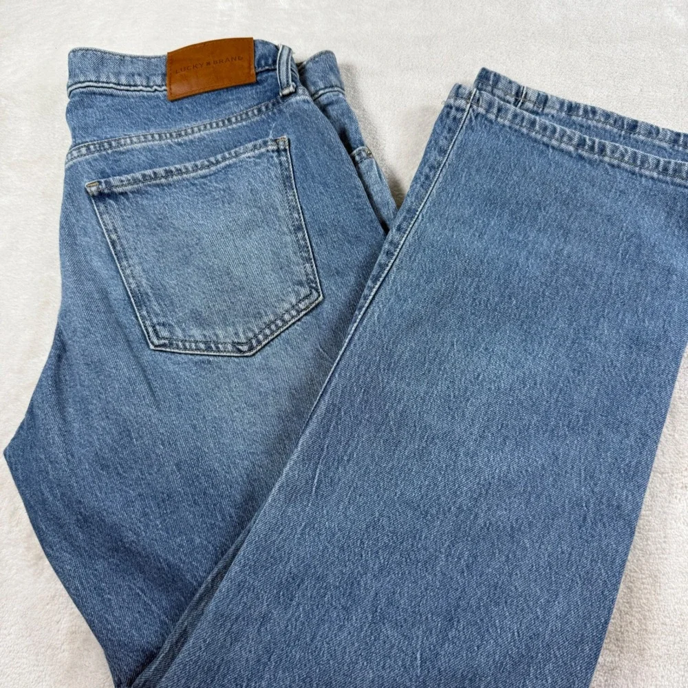 Lucky Brand Mid‎ Rise Straight Leg Jeans Medium Wash Blue Denim Size 10/30 A